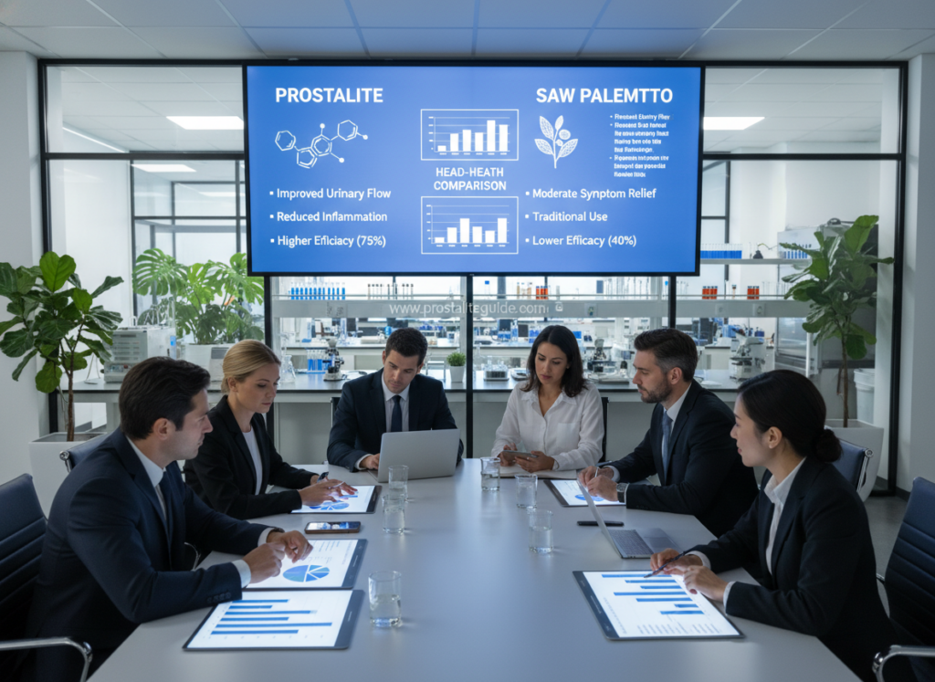 Comparison chart ProstaLite vs Saw Palmetto efficacy