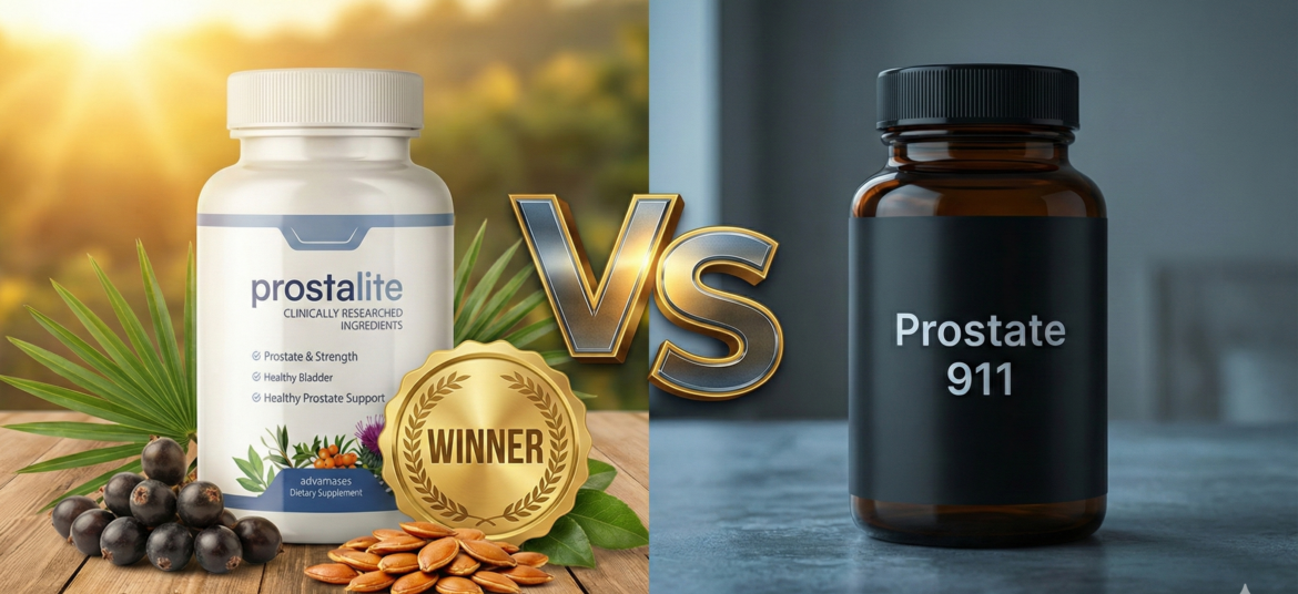 ProstaLite vs Prostate 911 comparison review 2026 showing ProstaLite as the winner