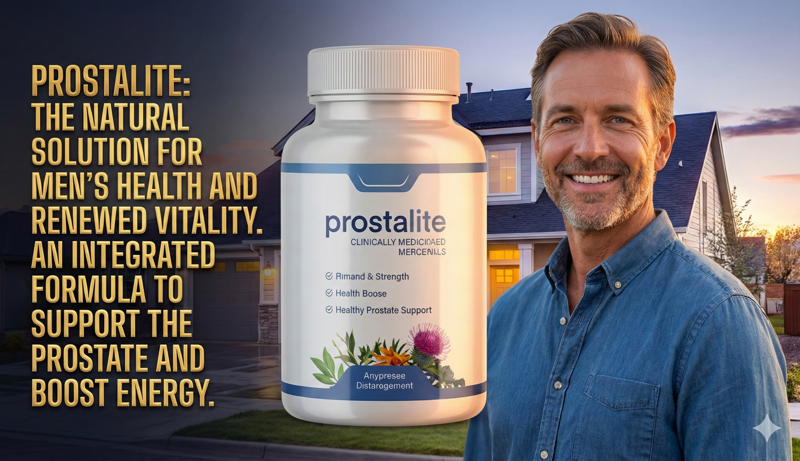 Natural ingredients symbolizing the connection between prostate health and improved libido for men using ProstaLite