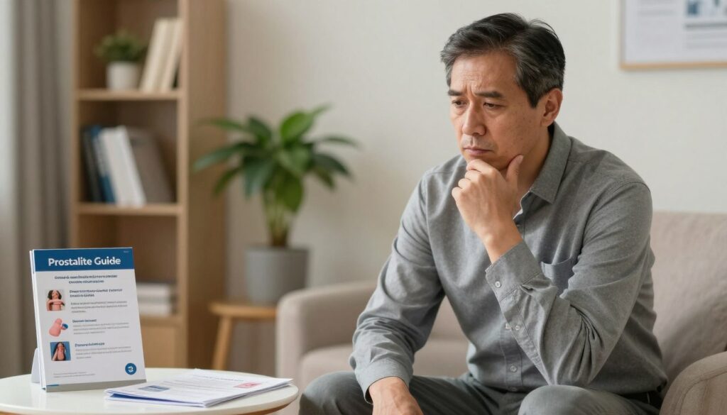 Doctor discussing prostate health options and lifestyle changes