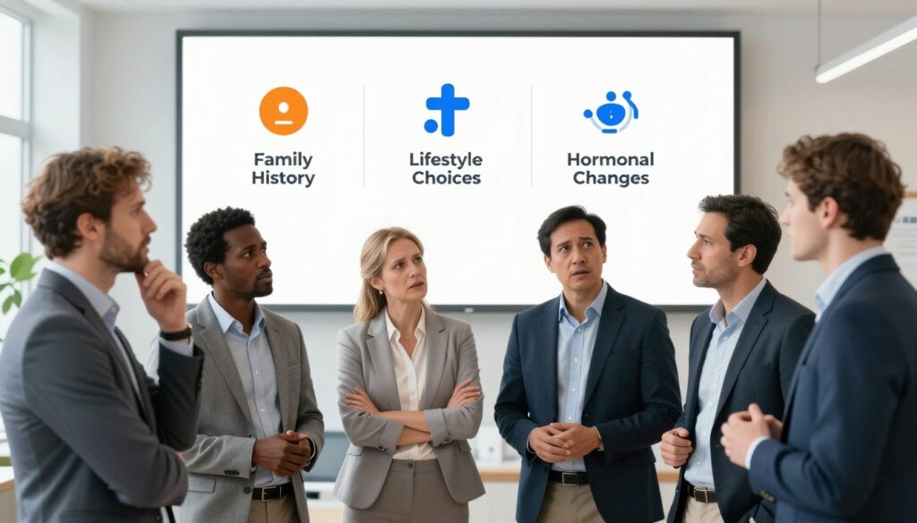 Prostate gland anatomy showing location near bladder and nerves