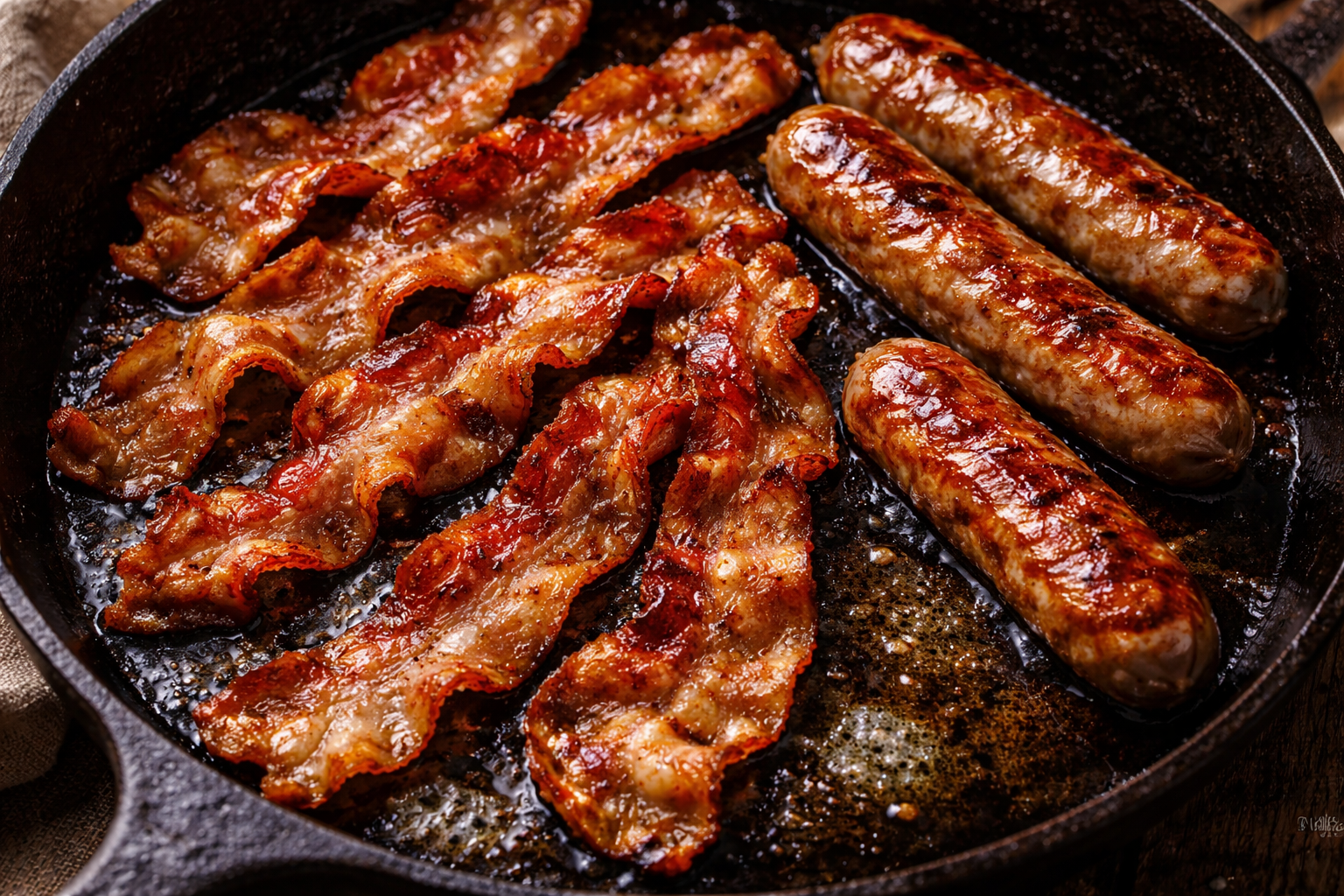 Processed meats like bacon and sausage, high in preservatives and unhealthy fats detrimental to prostate health.