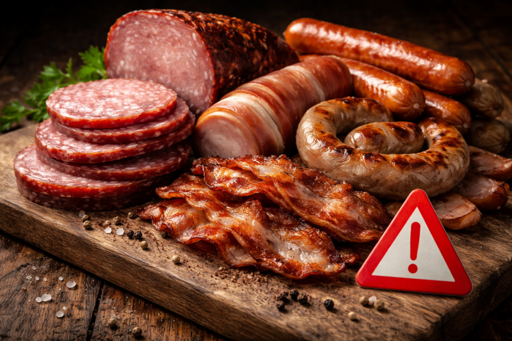 Processed red meat like steak and burgers, known to increase inflammation and risk of BPH.