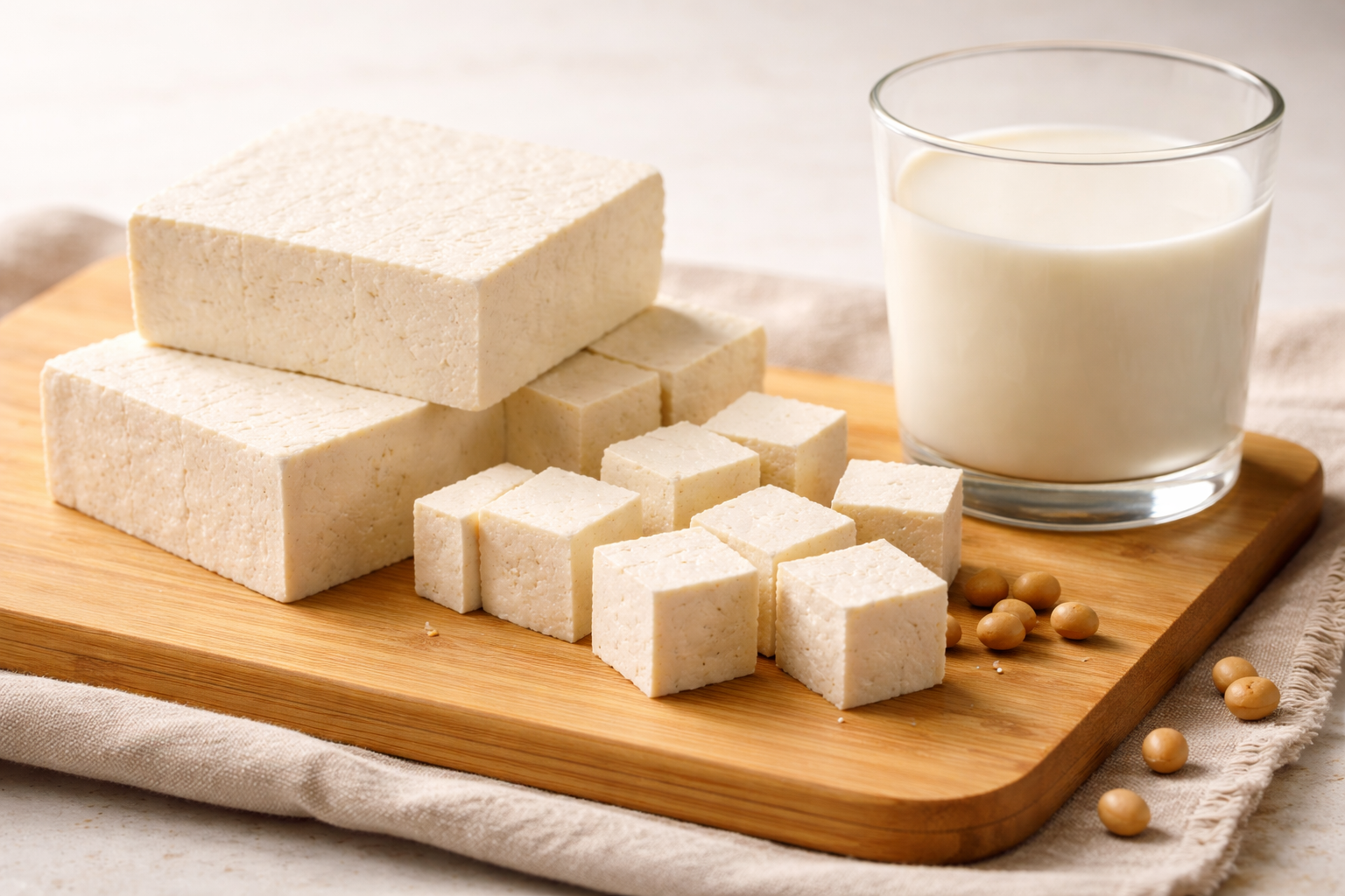 Processed soy products like tofu and soy milk containing phytoestrogens that may affect hormonal balance in men.