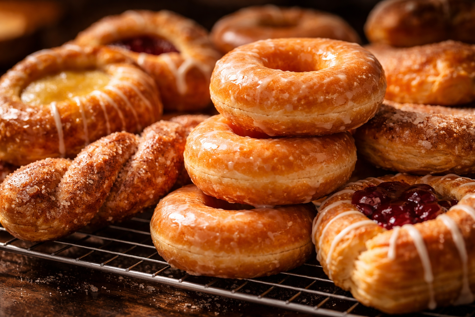 Unhealthy baked goods rich in trans fats that contribute to obesity and systemic inflammation.